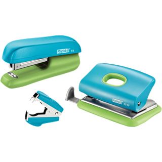 Rapid Locher und Heftger&auml;te Set Mini blau/gr&uuml;n