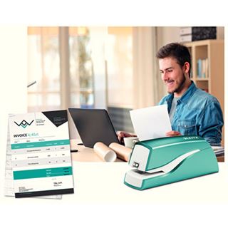 LEITZ Elektrohefter NeXXt Series WOW 5566 eisblau-metallic