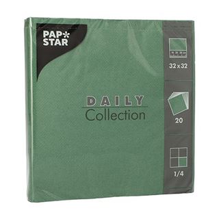 PAPSTAR Servietten Daily Collection grün 2-lagig 16,0 x 16,0 cm
