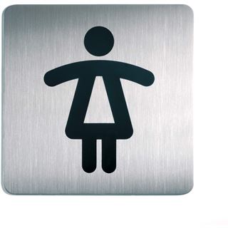 DURABLE Piktogramm "WC Damen" quadratisch 15,0 x 15,0 cm