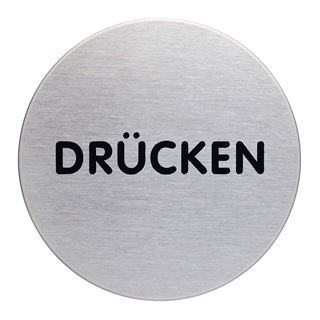 DURABLE Piktogramm "Dr&uuml;cken" rund 6,5 cm