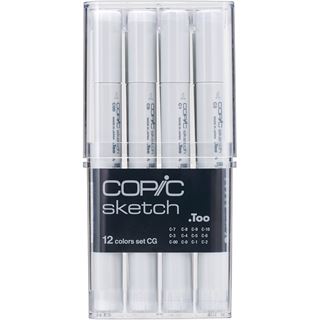 COPIC Sketch Layoutmarker-Set farbsortiert 1,0 + 6,0 mm, 12 St.