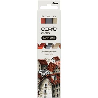 COPIC Ciao Architect Palette Layoutmarker-Set farbsortiert 1,0 + 6,0