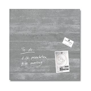 SIGEL Glas-Magnettafel artverum® 48,0 x 48,0 cm Design Sichtbeton
