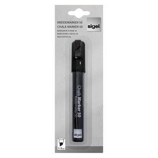 SIGEL Kreidemarker schwarz 1,0 - 5,0 mm, 1 St.