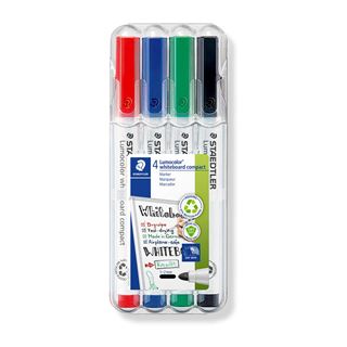 STAEDTLER compact Whiteboard-Marker farbsortiert 1,0 - 2,0 mm, 4 St.