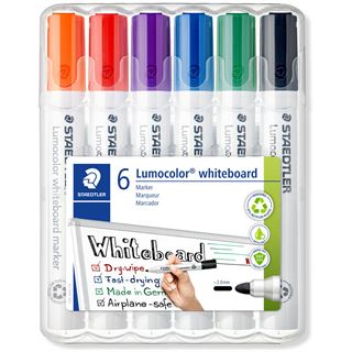 STAEDTLER 351 WP6 X Whiteboard-Marker farbsortiert 2,0 mm, 6 St.