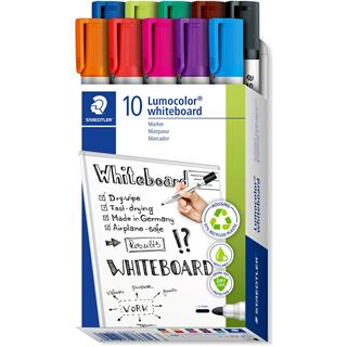 STAEDTLER Whiteboard-Marker farbsortiert 2,0 mm, 10 St.