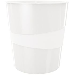 LEITZ WOW Duo Colour Papierkorb 15,0 l wei&szlig;