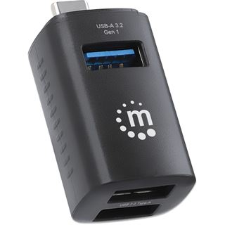 MANHATTAN 3-Port USB Typ-C Kombo-Hub USB-C-Stecker auf 3x USB-A 1x 5