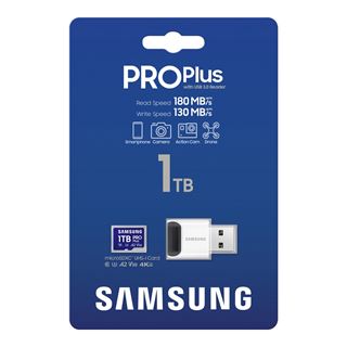 1TB SAMSUNG PRO Plus microSDXC +USB-Reader UHS-I U3 Full HD & 4K
