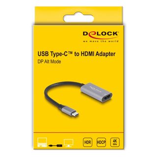 Delock Adapter USB Type-C Stecker zu HDMI Buchse (DP Alt Mode) 4K 60