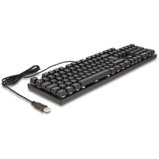 Delock Mechanische USB Gaming Tastatur kabelgebunden 1,6 m schwarz
