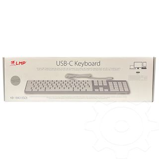LMP kabelgebundene USB-C Tastatur silber, DE