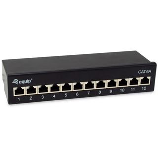 Equip Patchpanel 12x RJ45 Cat6A FTP 1HE Premium schwarz