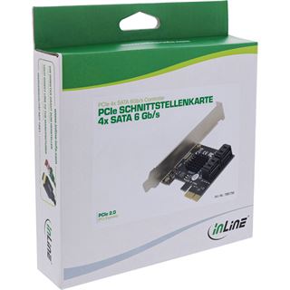 InLine Schnittstellenkarte, 4x SATA 6Gb/s, mit 4x SATA, PCIe 2.0