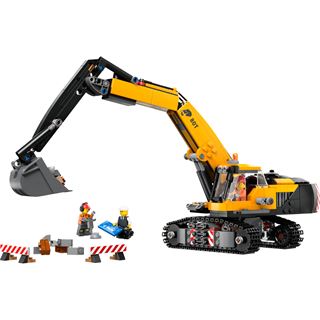 LEGO City 60420 Raupenbagger, Spielzeugbagger, Baufahrzeuge f&uuml;r