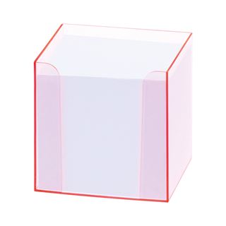 folia Zettelbox LUXBOX transparent pink inkl. 800 Notizzettel