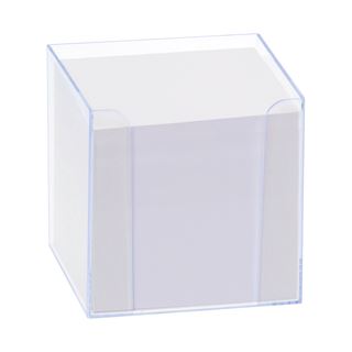 folia Zettelbox LUXBOX transparent blau inkl. 800 Notizzettel