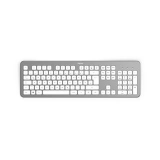 hama KW-700 Tastatur kabellos silber, weiß