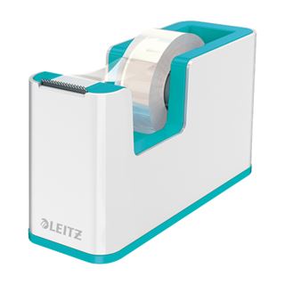 LEITZ Tischabroller WOW Duo Colour perlwei&szlig;/eisblau