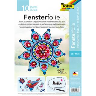 folia Fensterfolie transparent 10 Blatt