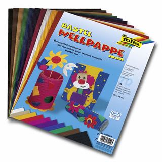 folia Bastelwellpappe E-Welle farbsortiert 1 Pack