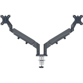 LEITZ Monitor-Halterung Ergo 65370089 dunkelgrau f&uuml;r 2 Monitore,