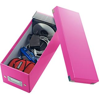 LEITZ CD-/DVD-Box Click & Store pink, 1 St.