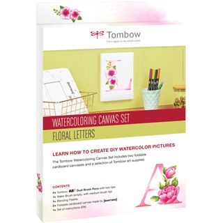 Tombow Florale Buchstaben Malset farbsortiert, 1 Set