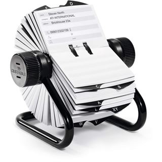 DURABLE Telefon-/Adress-Rollkartei Telindex schwarz, für 500