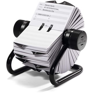 DURABLE Telefon-/Adress-Rollkartei Telindex schwarz, für 500