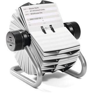 DURABLE Telefon-/Adress-Rollkartei Telindex silber, f&uuml;r 500
