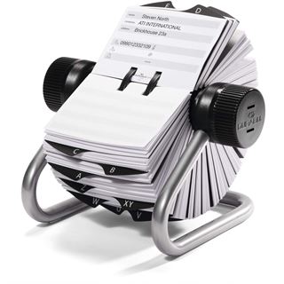 DURABLE Telefon-/Adress-Rollkartei Telindex silber, f&uuml;r 500