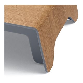 SIGEL Monitorst&auml;nder blanko Smartstyle silber/holzfarben