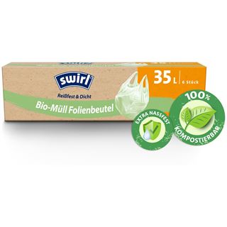 swirl&reg; Biom&uuml;llbeutel 317110 35,0 l gr&uuml;n, 6 St.