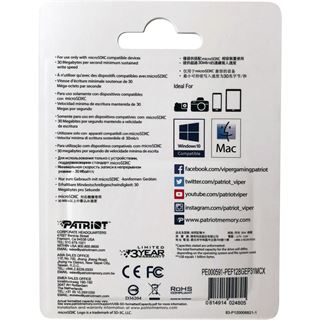 128GB Patriot PEF128GEP31MCX Speicherkarte MicroSDXC Klasse 10