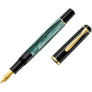 Pelikan Classic M200 Kolbenf&uuml;ller gr&uuml;n-marmoriert/gold F