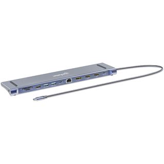 Manhattan Dockingstation 12-in-1 4K 1xHDMI 2xDP 3xUSB-A