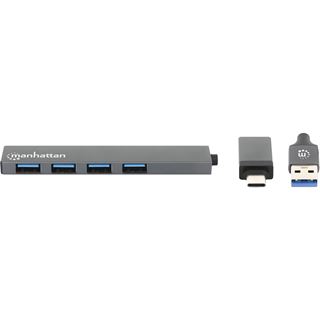 Manhattan Kombo-Hub 4Port USB 3.0 Typ-C/Typ-A 4xUSB-A Buchse