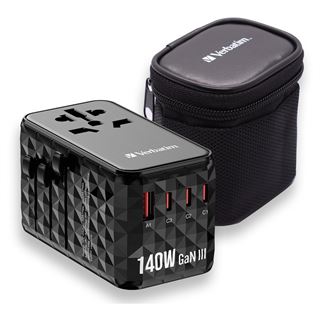 140 Watt Verbatim GAN III UTA-10 2 X USB-C PD QC 4+/2 X USB-A