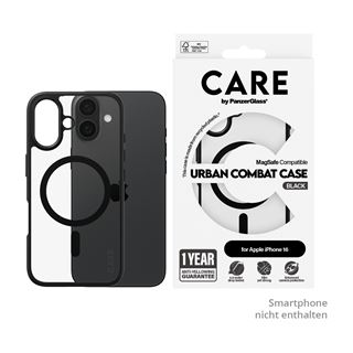 PanzerGlass CARE Flagship Urban Combat iPhone 16 schwarz