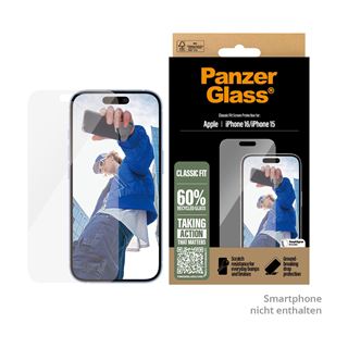 PanzerGlass SP iPhone 16 Classic Fit