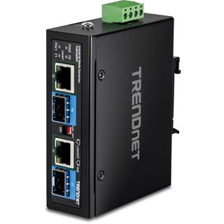 TrendNet 2-Port Industrial SFP to Gigabit PoE++ Media Conv.