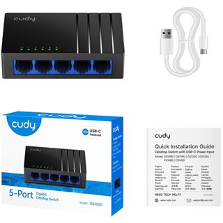 Cudy GS105D Netzwerk-Switch Gigabit Ethernet (10/100/1000) Schwarz
