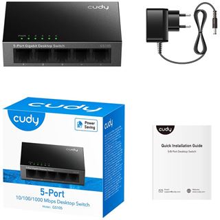 Cudy GS105 Netzwerk-Switch Gigabit Ethernet (10/100/1000) Schwarz