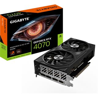 12GB Gigabyte Geforce RTX 4070 Windforce 2x OC V2 12G Aktiv PCIe 4.0