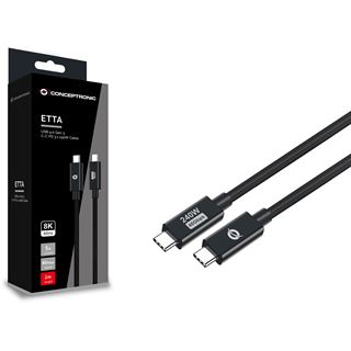 (€8,95*/1m) 2.00m Conceptronic USB-C Anschlusskabel USB 4.0 USB