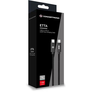 (&euro;9,92*/1m) 1.20m Conceptronic USB-C Anschlusskabel USB 3.1 USB