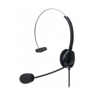 Manhattan USB Mono Headset Over-Ear USB-A-Stecker schwarz